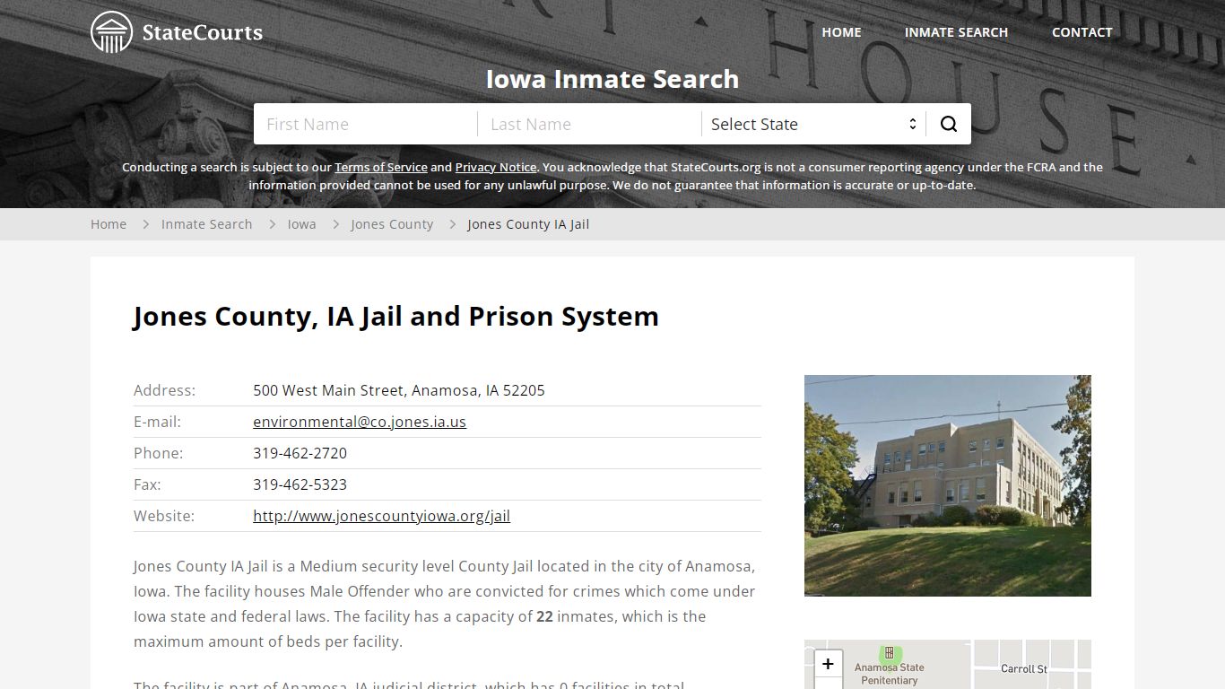 Jones County IA Jail Inmate Records Search, Iowa - StateCourts